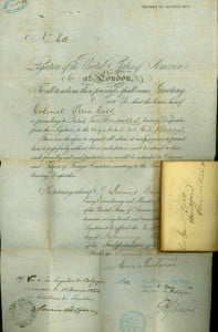 Samuel Colt passports, 1855 (French), Ms 75018. Connecticut Historical Society, Hartford, CT
