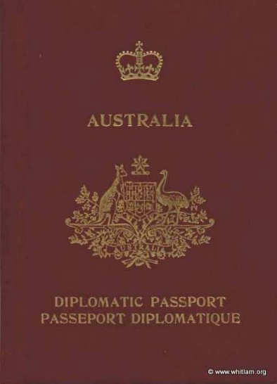 1-1981 Diplomatic Passport for the Hon Edward Gough Whitlam QC MP