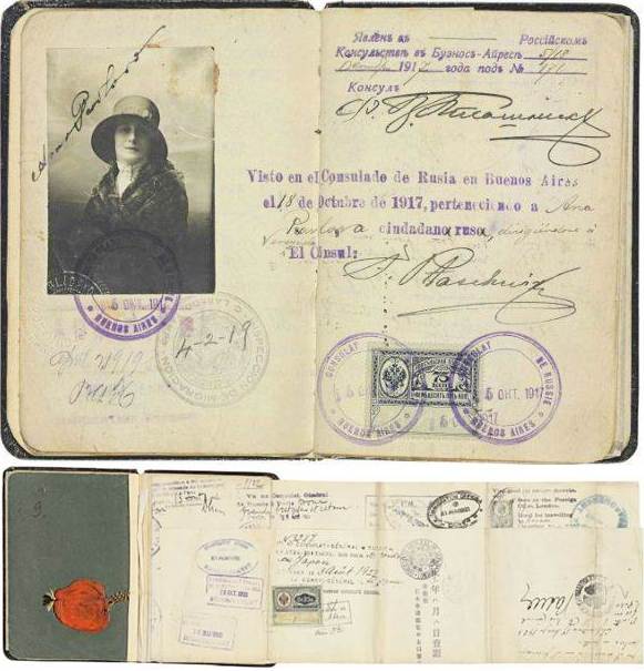 Anna Pavlova passport