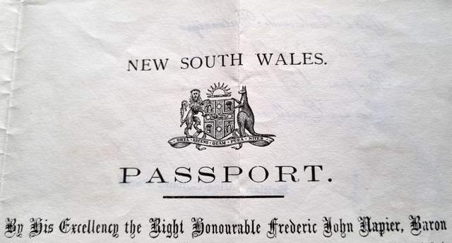 Early Australian Passport – New South Wales