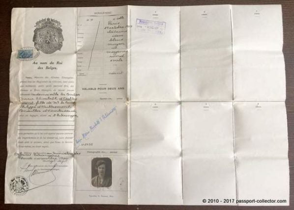 Belgian Passport 1927