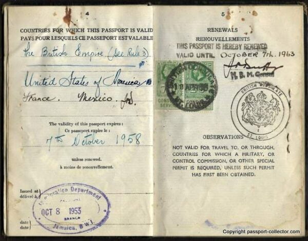 British Jamaica Passport