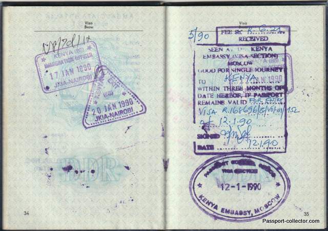 East German unusual visas