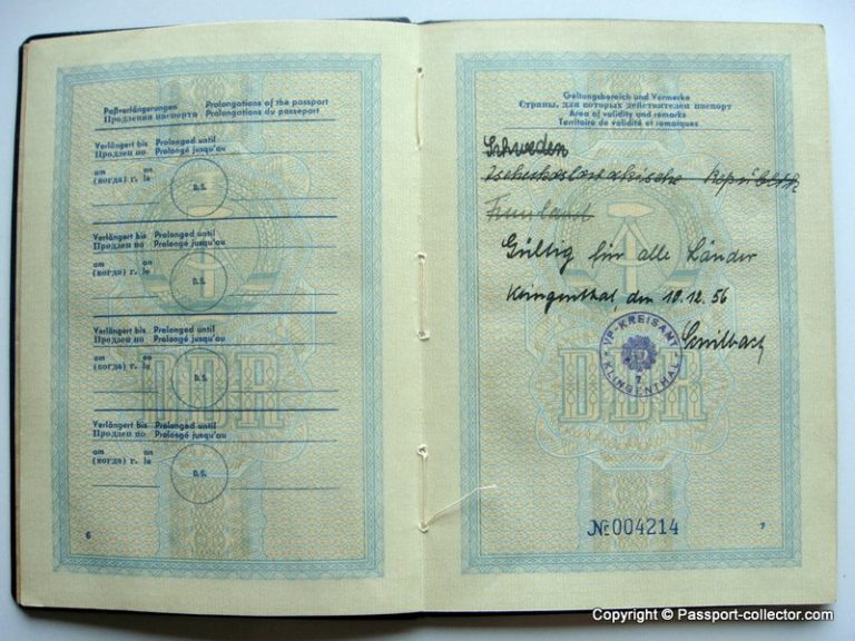 East Germany 1955 – Very early passport