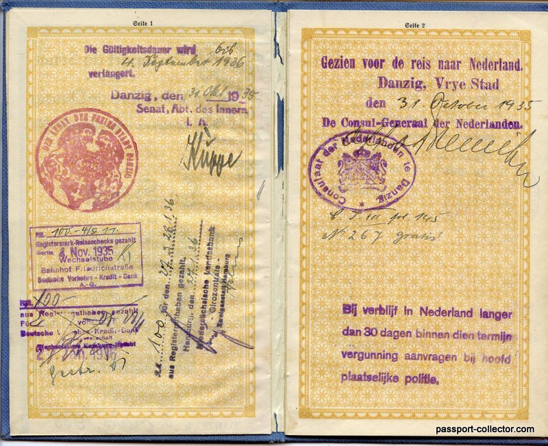 Danzig Diplomatic Passport