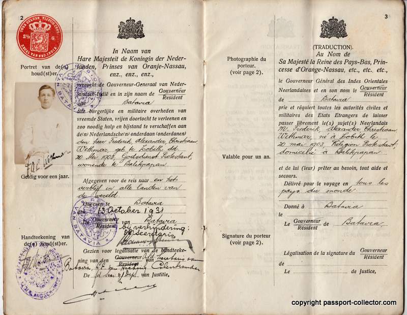 Dutch East-Indies passports