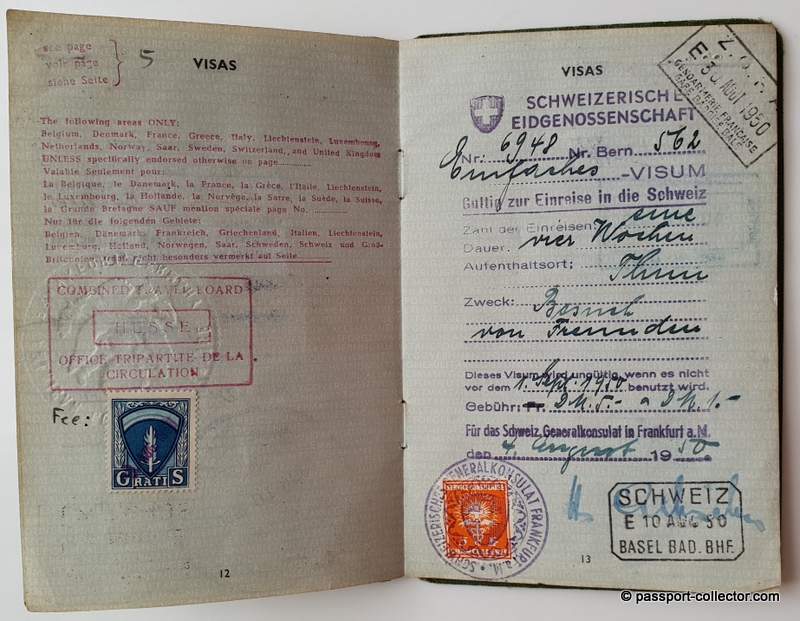 A most interesting document - the passport of Prof. Dr. Franz Böhm