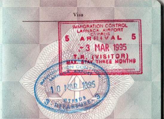 East German Passport issued in 1989 with visa from 1995