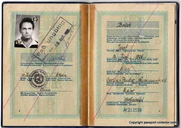 East German passport 1961