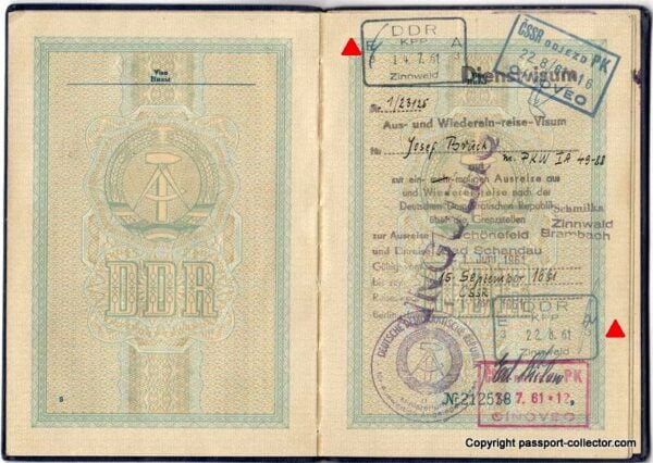 East German visa 1961