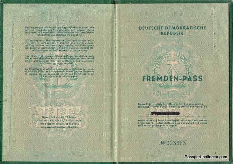 East German Alien Passport Type
