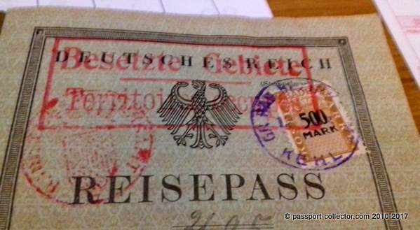 German Passport - Allied Occupation Of The Rhineland