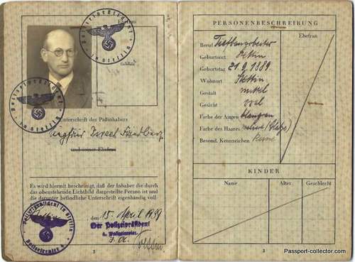 German passport 1939 – Israel Consul Shanghai