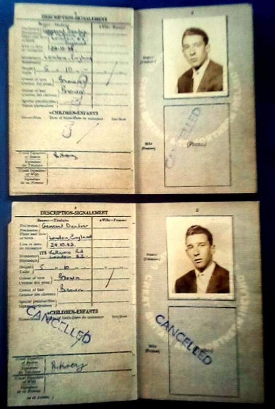 Passports of the infamous British Kray twin brothers