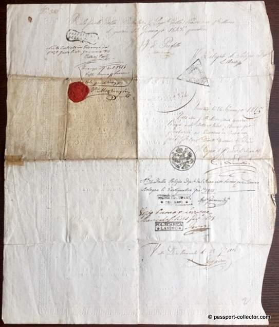 Prince Heinrich XV. Reuss zu Greiz  - Passport 1814