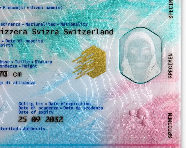 Swiss passport design, Oct 2022