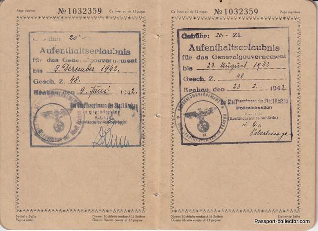 War Time Swiss Passport