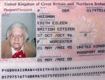 UK passport Titanic survivor Edith Eileen Brown