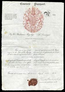 World War II British Courier’s Passport – Charles Bonham-Carter