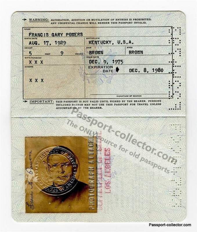 Francis Gary Powers passport