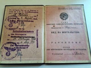 USSR Passport for Mother and Son issued in Berlin 1934
