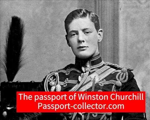 The passport of young Winston Churchill