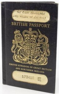 Harold Wilson passport