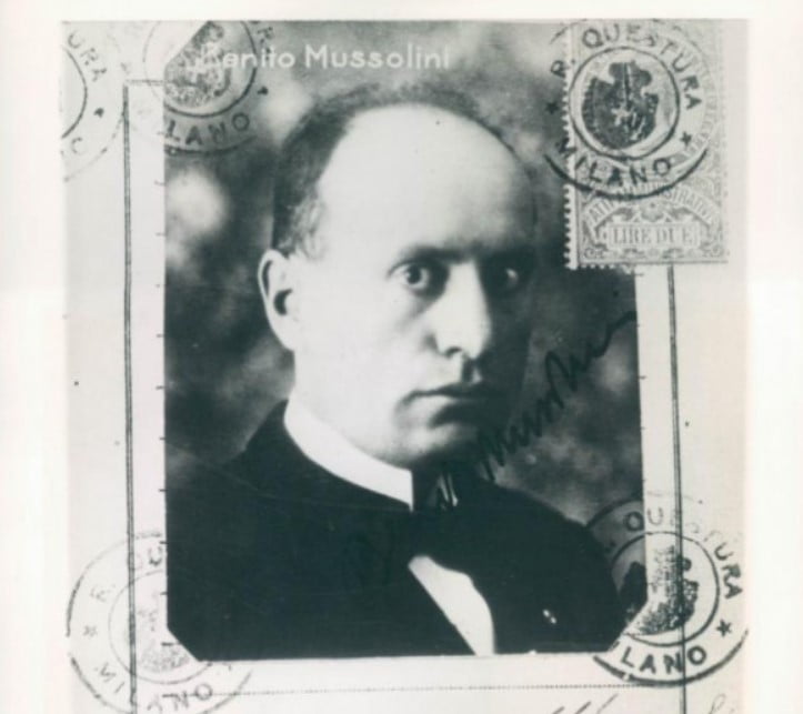 Benito Mussolini Passport 1922