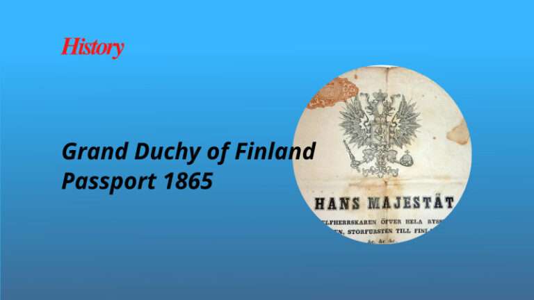 Grand Duchy of Finland Passport 1865